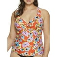 thumbnail image 1 of Anne Cole Signature Womens Plus Size Splash Garden Underwire Tankini Top Style-22PT20174 Swimsuit, 1 of 2