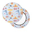 thumbnail image 2 of Balery Cute Shark Fundas de asiento para taburete de bar redondo de tela de terciopelo ajustables que protegen de arañazos y manchas para sillas de 14 a 17 pulgadas.-13 inch, 2 of 7