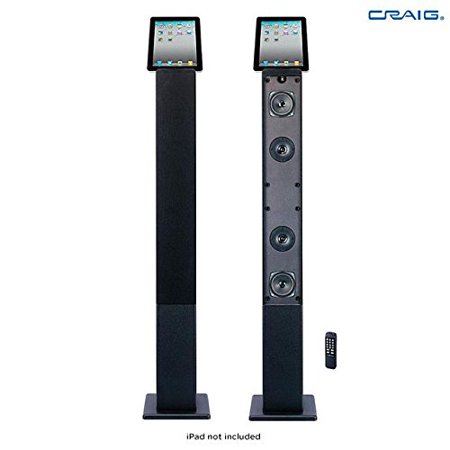 Craig Tower Speaker Docking System for iPod iPhone iPad, Digital FM Radio with Aux In, Black (Best Iphone 5 Radio Dock)