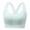 Mint Green, variant on Women V Neck Wireless Racerback Sports Bra Wide Comfort Straps Sweat Wicking Stretch Matte Fabric Gentle Support Plus Size Yoga Sleep Bralette Beige L