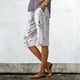 thumbnail image 2 of Pantalones cortos domirica para mujer, casual, mezcla de algodón y poliéster, 2XL, 2 of 2