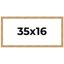 35x16 Frame Beige Real Wood Picture Frame Width 1.25 inches | Interior Frame Depth 0.5 inches |