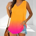 thumbnail image 6 of Ichuanyi Tank Tops for Women 2026 Summer Gradient Printed Top Shirts Casual Loose Fit V-Neck Sleeveless Tshirt Blouse, 6 of 9