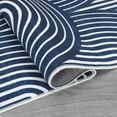 thumbnail image 7 of Geetinfly 2FT Area Rugs*6FT Area Rugs 2in*6in Runner Rug Washable Rug Runner SoFT Area Rugs Line Prints Rug Non-Slip Low Pile Bedsides Rug for Laundry Room Hallway Navy Blue blue, 7 of 7