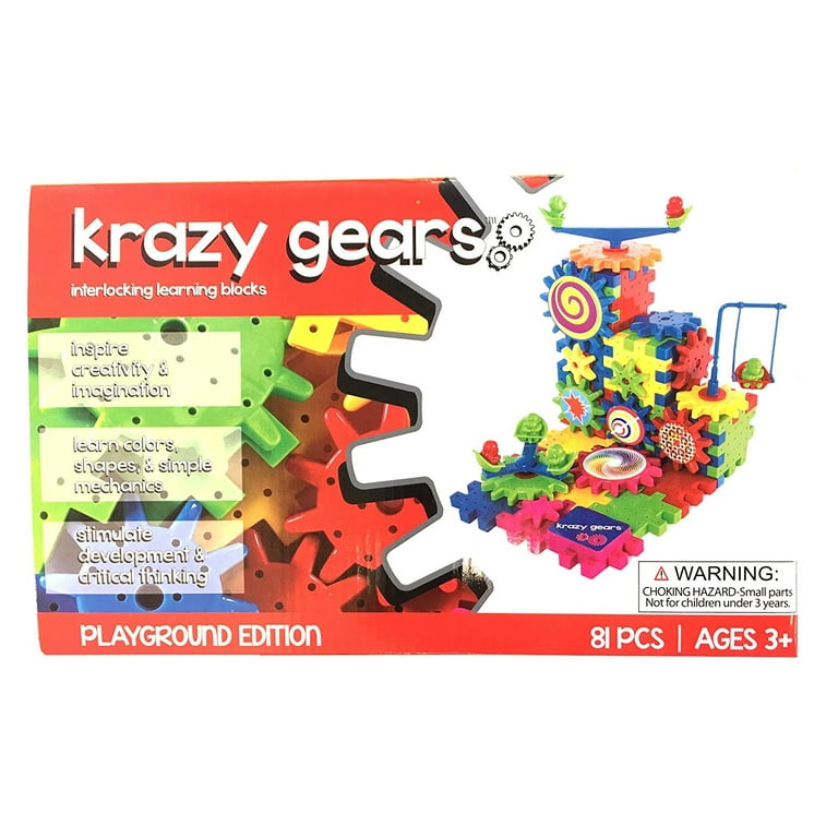 Krazy Gears Interlocking Learning Blocks with Motorized Spinning