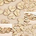 thumbnail image 5 of Yesbay Rustic Wooden 100pcs Wood Love Heart Stars Wedding Table Scatter Decoration Crafts,Wooden Pieces, 5 of 7
