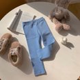 thumbnail image 2 of TZEWGL Cute Solid Color Leisure Pants For Girl Soft Straight Leggings For Infants And Toddlers Wear Trousers For Kids size 5-6T, 2 of 4