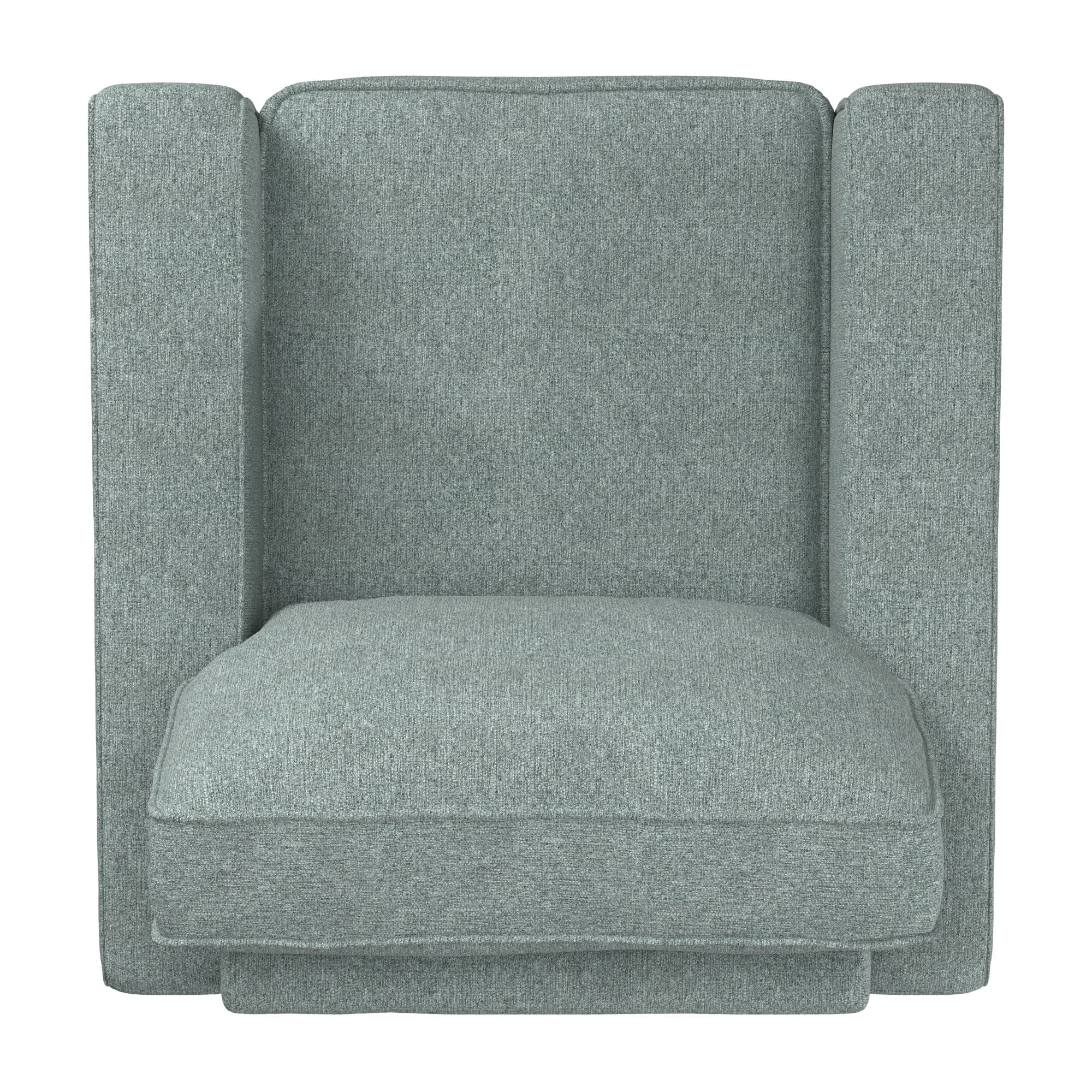 Weston Home Svolvar Modern Fabric Upholstered Square Arm Accent Chair, Sea Mist Green Fabric