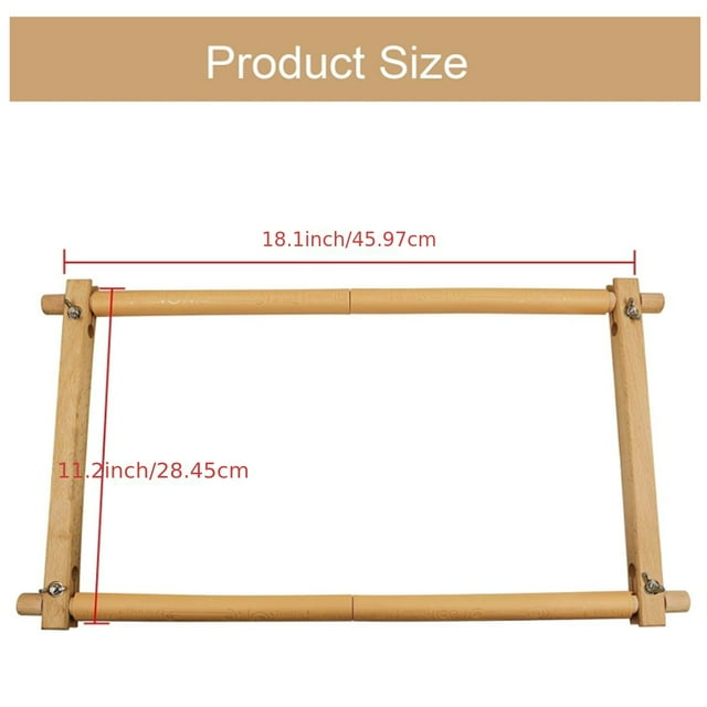 1pc Beech Wood Tapestry Scroll Embroidery Frames, Cross Stitch Holder Frame, Quilting Frames, Stitching Frame For Sewing, Cross Stitch, Embroidery Sewing Accessories