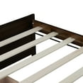 thumbnail image 5 of Miniyam Wood Twin Bed with 2 Storage Drawers for Kids, Dark Brown, 5 of 6