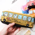 thumbnail image 2 of Estuche para lápices de lona con diseño de autobús, bolsa para bolígrafos con cremallera, bolsa de almacenamiento de cosméticos, 4 colores, jengibre, 2 of 2