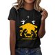 thumbnail image 1 of Gibobby Playera de Manga Corta con Cuello Redondo Camiseta gráfica para mujer, divertida camiseta manga corta con cuello redondo para ver películas, blusa(Negro,G), 1 of 4