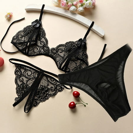 

Cathalem Valentine s Day Lingerie for Women Waist Men Women Transparent 3 Underwear Low And Cotton Lingerie for Women Underwear Black One Size