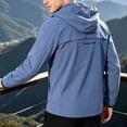 thumbnail image 4 of SUYIDA Men's Casual Hooded Jacket, Long Sleeve Lightweight Zip Up, Outdoor Windbreaker for Everyday Travel, 4 of 5