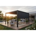 thumbnail image 3 of F. Corriveau International 10' Retractable Pergola Side Panel – Textilene Screen, Aluminum Frame, Black (Luméa & Mélia Compatible), 3 of 3