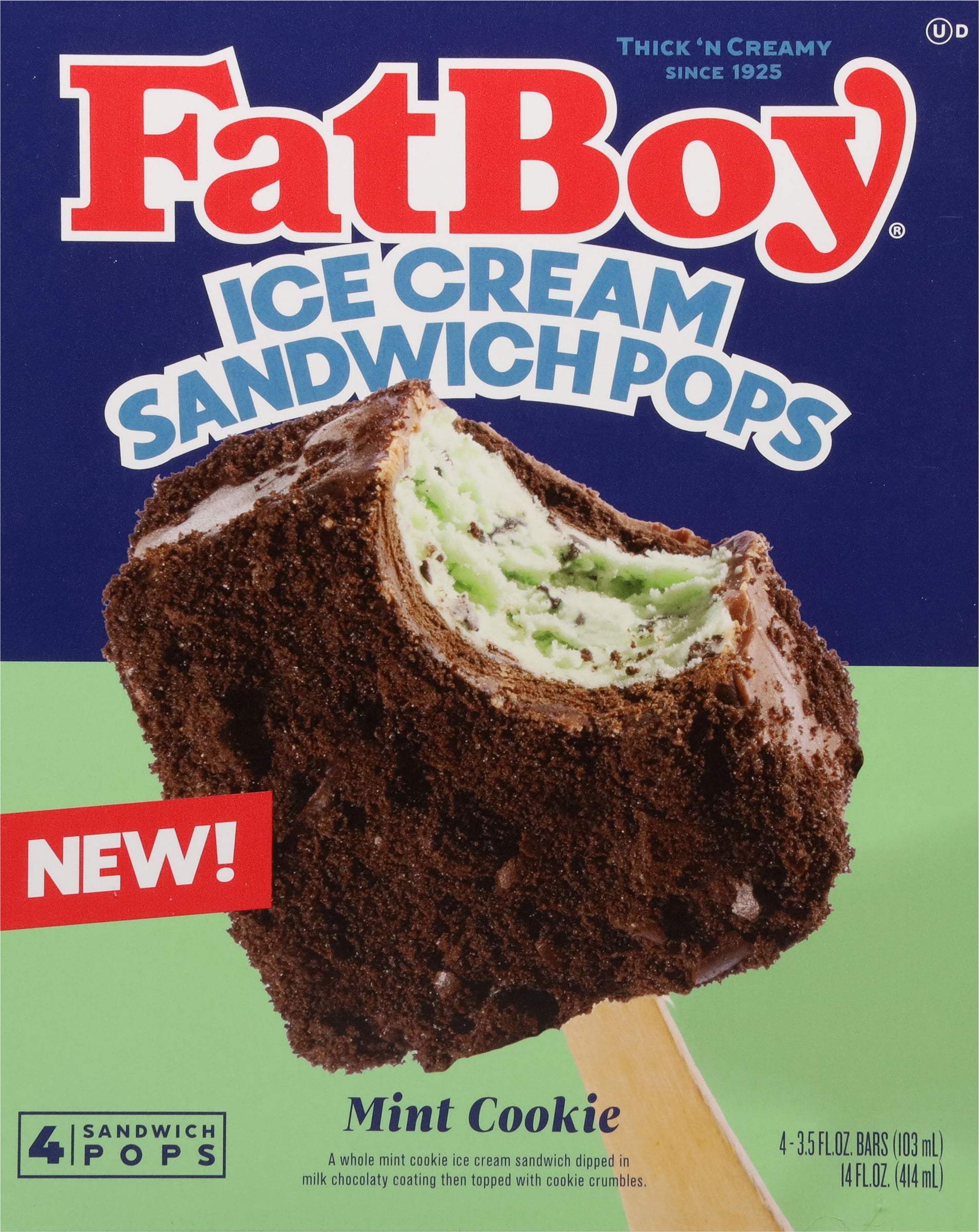 FatBoy® Mint Cookies & Cream Ice Cream Sandwich Pop 8-4 pk