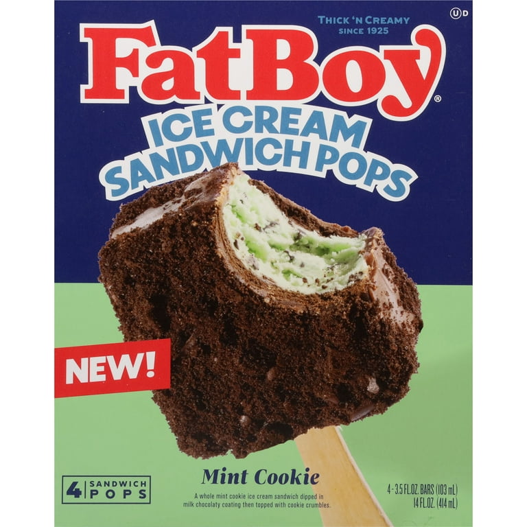 FatBoy® Mint Cookies & Cream Ice Cream Sandwich Pop 8-4 pk