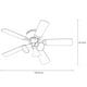 thumbnail image 3 of Ventilador de techo Masterfan Oporto Plafón Satinado 42 Pulgadas, 3 of 5