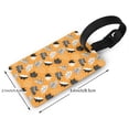 thumbnail image 2 of Sikiie Bold Black and White Leaves Orange Luggage Tags Privacy Cover ID Label Suitcase Tags Identifiers For School Bags,Suitcases, 2 of 7