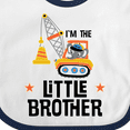 thumbnail image 4 of Inktastic Little Brother Construction Truck Boys Boys Baby Bib, 4 of 4