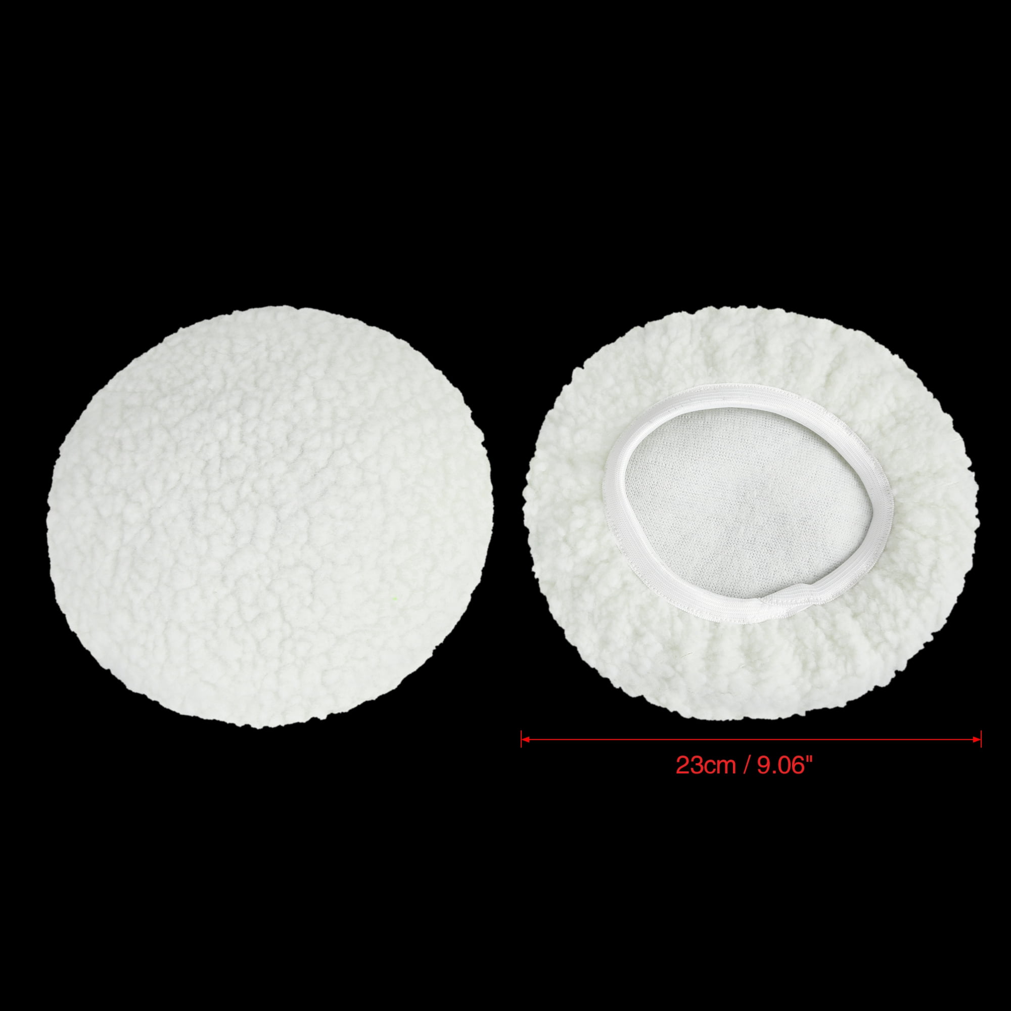 Unique Bargains 5Pcs 9"-10" White Plush Car Wax Polishing Bonnet Buffing Pads