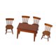 thumbnail image 2 of 5 Piezas Modelo Mobiliario Miniatura Muebles Comedor Sillas Mesa Juguetes Simulación Madera Adecuado para Niños Coleccionistas Decoración de Interiores, 2 of 9