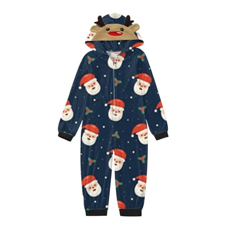 

Matching Family Pajamas Hoodie Sleepwear Christmas PJ s Cozy Onesie Zipper Jumpsuit Christmas Pajamas for Family 2022 Christmas Gifts for Family