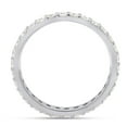 thumbnail image 4 of 1 Carat Round Cut Lab Created Moissanite Diamond Full Eternity Stackable Wedding Band Ring For Women In 14K Solid White Gold (G-H Color, VVS1 Clarity, 1 Cttw)-4, 4 of 7