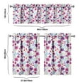 thumbnail image 6 of Kitchen Curtains and Valance Set 36 Inch Tier Pioneer Colorful Floral 3 Pieces Set Dining Room Small Curtain Drapes Cafe Curtains Valance for Home Decor Rod Pocket, 6 of 6