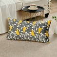 thumbnail image 5 of Home Soft Things Canary 2 Piece Throw Pillow Cover - Gray/Lemon - 14" x 26", 5 of 6