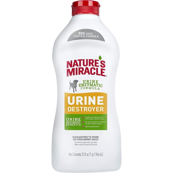 Nature's Miracle Urine Destroyer Dog 32 Ounces, Enzymatic Formula, Pour