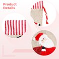thumbnail image 3 of 3 bolsas de arpillera para vino de Navidad, bolsas grandes para golosinas navideñas con diseño de Papá Noel, reno y muñeco de nieve, bolsas reutilizables para guardar dulces con cordón para regalos de, 3 of 5