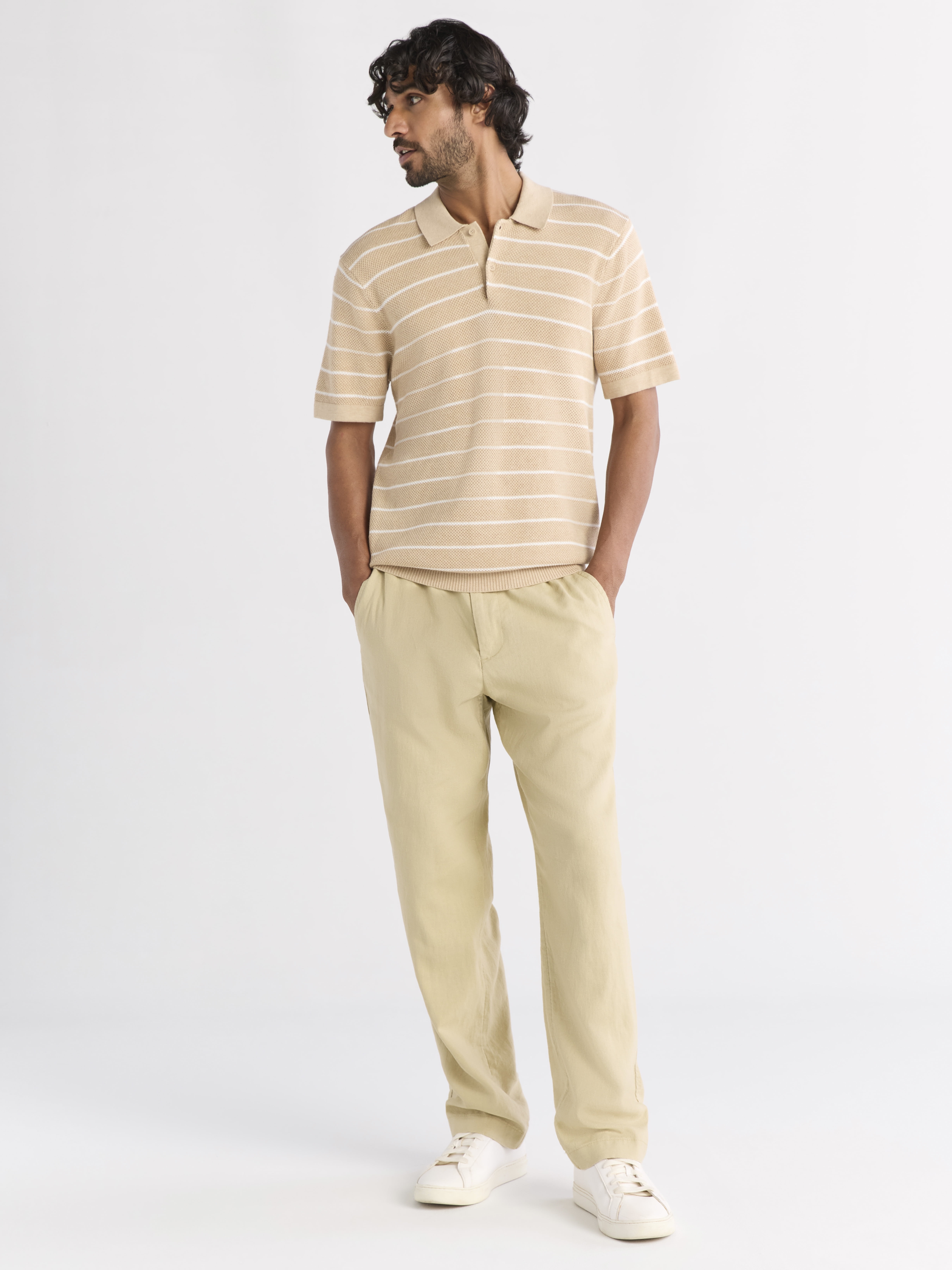 Free Assembly Men's Textured Sweater Polo with Short Sleeves, Sizes S-3XL