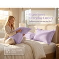 thumbnail image 3 of Unique Bargains 2 Pack Silk Pillowcase Set Smooth Cooling Envelope Closure Purple, 3 of 5
