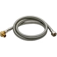 thumbnail image 2 of Fluidmaster B1W48 Dishwasher Connector (Includes 1/2-Inch Elbow), Braided Stainless Steel-3/8-Inch Female Compression Thread X 1/2-Inch I.P. Female Straight Thread, 4-Feet (48-Inch) Length, 2 of 3