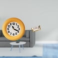 thumbnail image 2 of Reloj de pared redondo moderno y silencioso, ideal para dormitorio, con marco de madera, números decorativos, perfecto como pieza de arte en m, 2 of 8