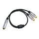 thumbnail image 2 of Cable divisor de audio y vídeo compacto, negro, resistente, cable adaptador de audio versátil Mujer a mujer, 2 of 9