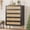 Black, variant on EDTara Rattan 5 Drawer Dresser, 44'' Tall Narrow Chest of Drawer, Farmhouse Wooden Vertical Dresser with Metal Legs and Handles, Modern Cabinet for Bedroom, Living Room