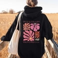thumbnail image 2 of WEAIXIMIUNG Chandails en Molleton d'Automne pour Femmes Grande Taille Mode Dames Double Impression Lettre Sweat à Capuche Manches Longues avec Poches, 2 of 3