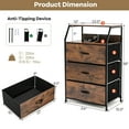 thumbnail image 2 of Gymax Commode à 3 Tiroirs avec Armoire de Rangement Supérieure pour Chambre à Coucher, 2 of 10