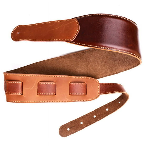 Guitar Accessories Thick Genuine Leather Electric Bass Guitar Strap Adjustable cowhide3704