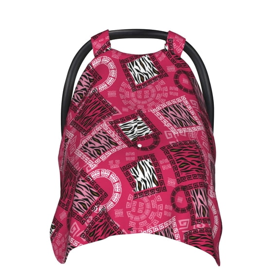 Car Seat Cover Baby - Geometry B Breathable Infant Car Seat Cover for Baby Carseat, Lightweight Comfort Baby Essentials Must Haves Newborn Stuff for Girl Boy