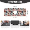 thumbnail image 2 of Logiee Patchwork In Country Style Print Kitchen Sink Splash Guard Faucet Mat for Splash Guard Behind Faucet Drip Catcher for Kitchen,Bathroom,Sink Mat,Dish Drying Mat,Bathroom-15" X 5.5", 2 of 7