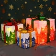 thumbnail image 6 of DAZLUTE Set of 3 Lighted Gift Boxes Christmas Decorations, Red Green and Blue Present Boxes, Christmas Home Tree, Yard Gift Box Decor, 6 of 6
