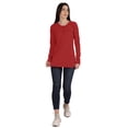 thumbnail image 5 of Inkmeso Tshirt With Buttons Jersey Tee Long Sleeve Top For Women, 5 of 8