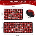 thumbnail image 2 of Buffalo Plaid Christmas Kitchen Decor - Red Truck Xmas Decorations for Bathroom,Floor,Living Room,Doorway 17"x30"+17"x47", 2 of 6