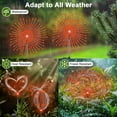 thumbnail image 3 of Solar Garden Lights Outdoor, 2 Pack 120 LED Twinkling Firework Lights Decorative with 2 Modes, Outdoor Waterproof Solar Starburst Light for Outside Yard Pathway Garden Decor, Orange, 3 of 12