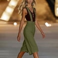 thumbnail image 4 of Mifsaly Linen Overalls for Women Loose Fit Wide Leg Suspenders Jumpsuit Knee Length Summer Casual Pants Adjustable Straps Elegant Office Work Overall 2026 XXL, 4 of 9