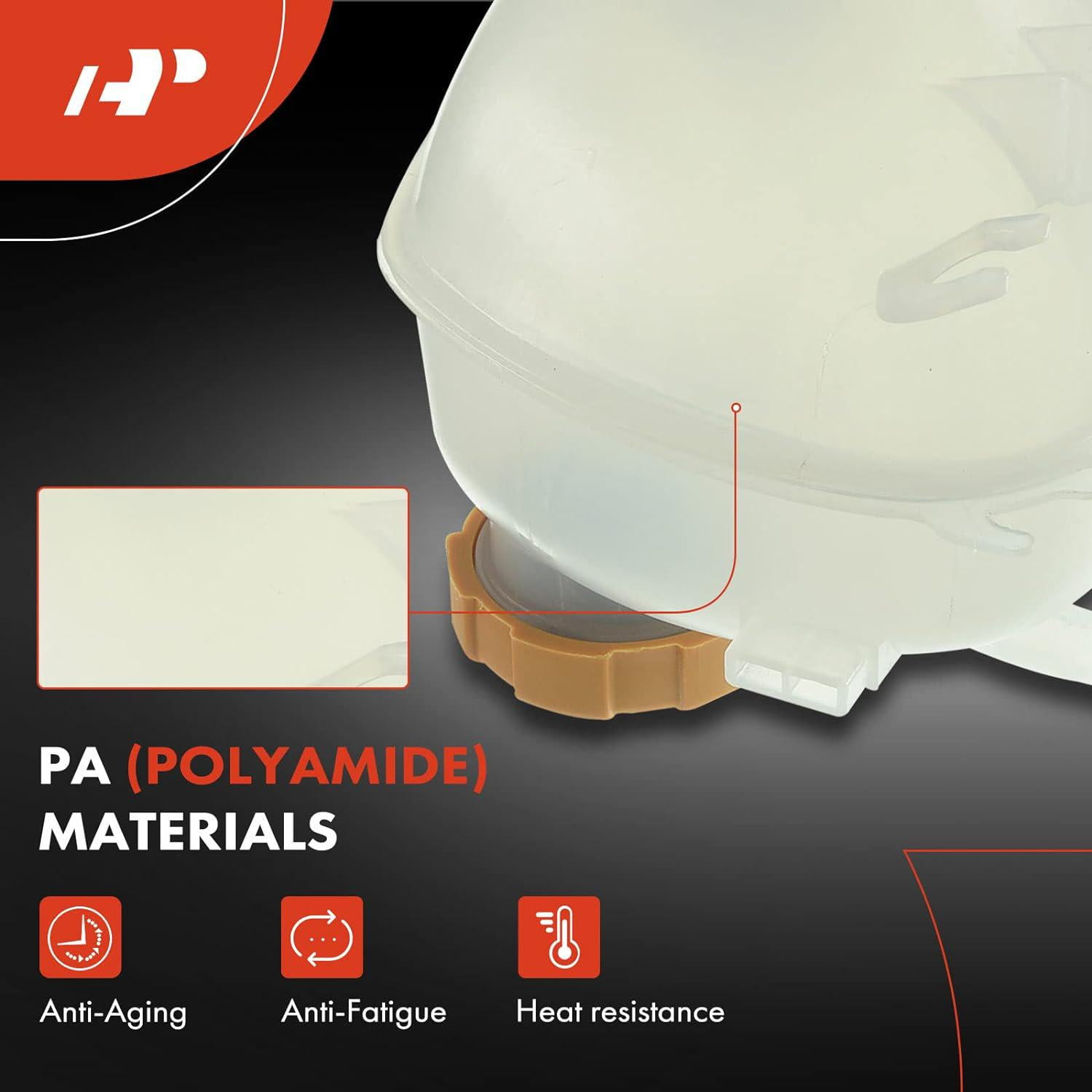 A-Premium Coolant Expansion Tank Compatible with Saab 9-3 2003-2011 9-3X 2010-2011 L4 2.0L Front