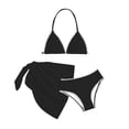 thumbnail image 4 of NAFUU Toddler And Little Girls Swimsuit Sets Two Piece Solid Color Bikini Set With Skirt For Hot Spring And Beach Pool Party Tankini Tops For Girls Swimwear Sizes 12-13 Years, 4 of 5